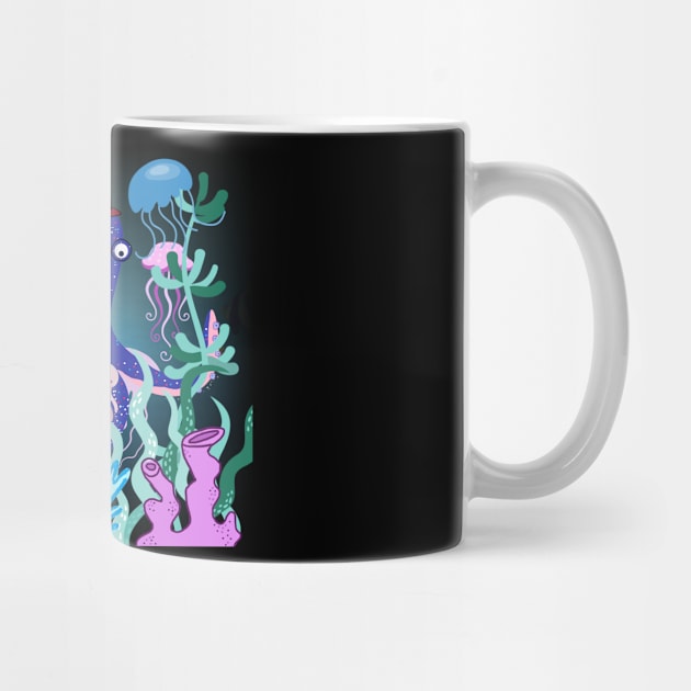 The Story of the Sea,octopus, jellyfish, coral reefs, seaweed by zzzozzo